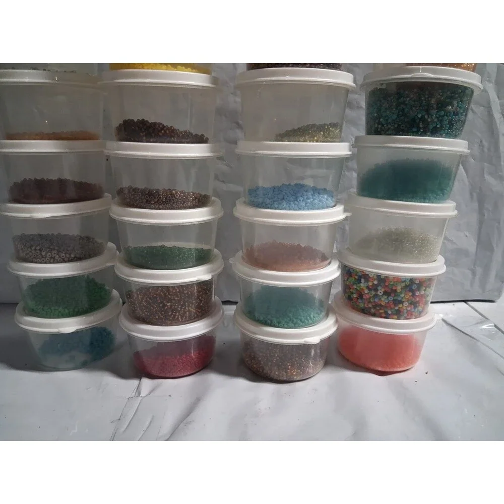 Massive  Bead Loom And Beads Lot 2 Bead Looms And Tons Of Beads Glass And More